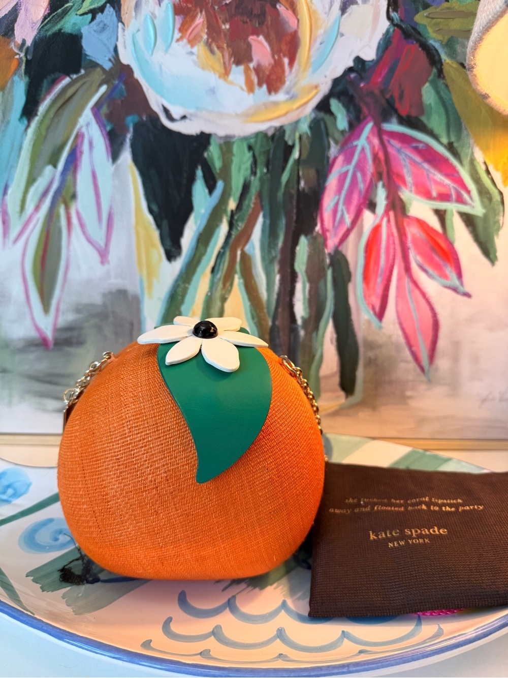 Rare Kate Spade Novelty Orange Fruit Spice Things Up Crossbody Purse Handbag